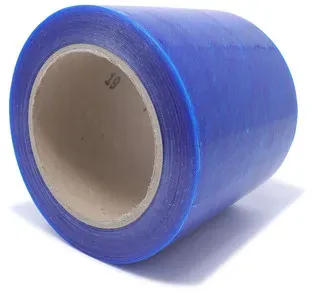 PE Schutzfolie Oberflächenschutzfolie rutschfest, 100 m x 100 mm, blau
