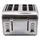 LITTLE BALANCE 4-Scheiben-Toaster Grau