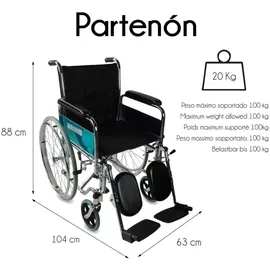 Mobiclinic Faltrollstuhl Parthenon selbstfahrend leicht Sitzbreite 45 cm