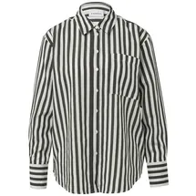 Comma, Comma Gestreifte Relaxed-Fit-Hemdbluse mit Brusttasche - 38