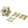 Philos Cross-Puzzle - Sperrholz - 9 Puzzleteile - Knobelspiel - Geduldspiel