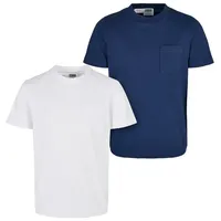 URBAN CLASSICS T-Shirts in white/darkblue | Gr.: 134/140