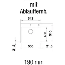 Blanco Subline 500-IF/A SteelFrame weiß + Excenterbetätigung + InFino
