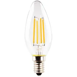 Müller Licht Retro LED-Filament Leuchtmittel Kerzenform 4.5W=40W E14 470lm 2700K...