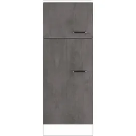 Impuls Küchen Kühlumbauschrank Prag 60 x 57,6 x 147,5 cm Grau