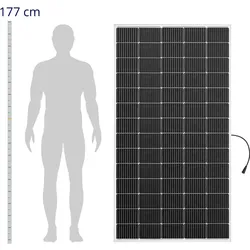 MSW Balkonkraftwerk -  600 W - 2 monokristalline Panels - steckerfertiges Komplettset