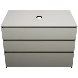Burgbad Waschtischunterschrank 3 Auszüge 120,2 x 90 x 55,2 cm Basaltgrau Matt