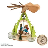 Drechslerei Kuhnert Kuhnert Bastelset Pyramide Erzgebirge aus Holz zum Zusammenbauen - Maße: 18x18x15 cm - Made in Germany