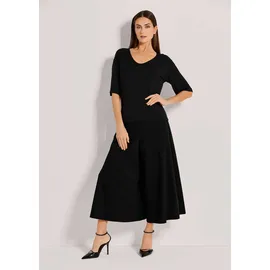Madeleine Kurzarm Sommer-Shirt mit V-Ausschnitt in schwarz | Gr.: 34