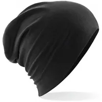 Beechfield Hemsedal Cotton Slouch Beanie Schwarz