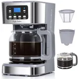 Taylor Swoden - 950W Kaffeemaschine mit Timer ,1.5L Filterkaffeemaschine 12 Tassen, Abschaltautomatik, Tropf-Stopp, Wiederverwendbarem Filter und