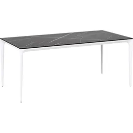 Beliani Sovareto Gartentisch 180 x 90 x 75 cm Schwarz