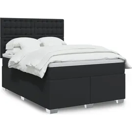 vidaXL Boxspringbett 140 x 200 cm Schwarz