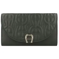 AIGNER Clutch Geldbörse Leder 19.5 cm  grün