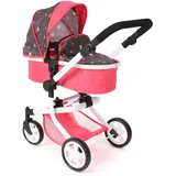 Bayer Chic 2000 Bayer Chic 2000® Puppen Kombi-Puppenwagen Mika Butterfly Koralle– faltbar – höhenverstellbarer Griff 47-80 cm – modernes Gestell – bis 52 cm – 4-8 J.
