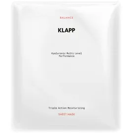 Klapp Cosmetics Hyaluronic Multi Level Triple Action Moisturizing Sheet Mask 3 Stk.