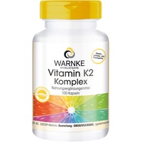 Vitamin K2 Kapseln - 1250mcg - MK-4 & MK-7 - vegan - 100 Kapseln | Warnke Vitalstoffe