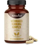 Weihrauch Kurkuma Komplex 120 Kapseln | mit Weihrauch-Extrakt und Kurkumapulver und weiteren abgestimmten Pflanzenpulvern & -extrakten | Komponenten aus der ayurvedischen Lehre | vom Achterhof