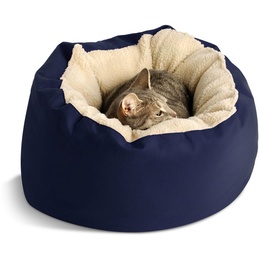 Idealer Katzen Schlafplatz Stabil & Modern Blau Perfekte Kuschelhöhle für Katzen Langlebig PawArea Katzenhöhle Einstellbarer Katzenkorb zum Schlafen 