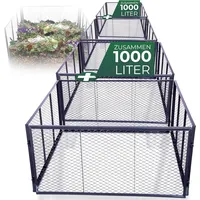 Novatool Novatool, Komposter + Gartensack, 2X Garten-Komposter Metall 100x100x100