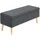 Homcom Sitzbank mit Stauraum Polsterbank mit Leinenoptik, Sitztruhe mit Holzbeine, Truhenbank für Wohnzimmer Schlafzimmer Flur 110 x 39 x 45 cm, Dunkelgrau