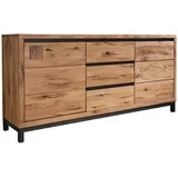 Massivmoebel24 Sideboard Wildeiche 175x45x85 natur geölt VILLANDERS 109