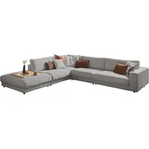 Candy Eckcouch Polyester 3-Sitzer Grau
