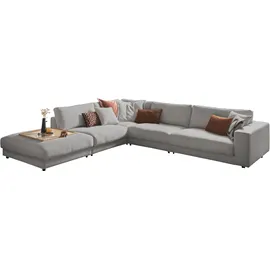 Candy Eckcouch Polyester 3-Sitzer Grau