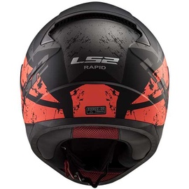 LS2 Motorradhelm RAPID DEADBOLT Mat Schwarz//Orange Gr/ö/ße L