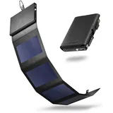 Sunslice I Photon Solar Power Bank mit SunPower Technologie, Handy Ladegerät im Taschenformat, ideal beim Camping oder Wandern, Mobile Solar Charger kompatibel mit Allen Smartphone-Marken, grau