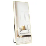 Boxxx Standspiegel, Gold, Metall, Glas, rechteckig, 60x165x33 cm, Ganzkörperspiegel, Spiegel, Standspiegel