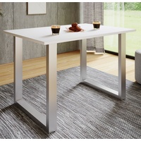 VCM Premium Holz Esstisch Küchentisch Speisetisch Tisch Xona U Silber