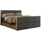 MKS Boxspringbett mit Bettkasten ¦ grau ¦ Maße (cm): B: 168 H: 113
