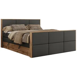 MKS Boxspringbett mit Bettkasten ¦ grau ¦ Maße (cm): B: 168 H: 113