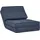 Homcom Schlafsessel Bodensofa Polyester 61 x 73 x 58 cm Blau mit Schlaffunktion