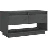 vidaXL TV-Schrank Grau 74x34x40 cm Massivholz Kiefür