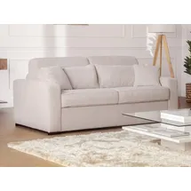 vente-unique Schlafsofa mit Matratze 4-Sitzer - Liegefläche 160 cm - Matratze 18 cm - Cord - beige - MONDOVI