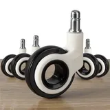 GBL Caster Wheels Möbelrolle Satz mit 5 Rollen ohne Bremse. Größe: 60 mm (2,5 Zoll). Die silberfarben