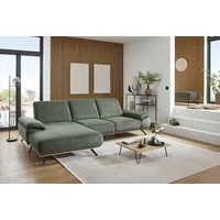Ecksofa DIE PLANBAR "ZE-EM18063, Breite 322 cm", grün (cyber moos), B:322cm H:89cm T:187cm, 100% Recyceltes Polyester, Sofas, Ecksofa, wahlweise mit Sitztiefen- und Armteilverstellung