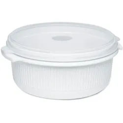 Emsa Micro Family Mikrowellentopf 1.5 L, Weiß, Küchenhelfer, Mikrowellengeschirr, 450151200