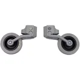 Forta Set mit zwei Hinterrädern für Erwachsenen-Rollatoren Rollator-Rad-Set Metall, Chrome