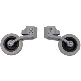 Forta Set mit zwei Hinterrädern für Erwachsenen-Rollatoren Rollator-Rad-Set Metall, Chrome