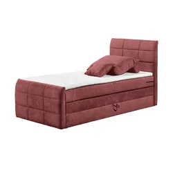 Boxspringbett  Kuba 3 ¦ rot ¦ Maße (cm): B: 123 H: 113