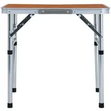 vidaXL Campingtisch Aluminium 60x45 cm