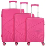 Worldpack Vegas 4 Rollen Kofferset 3-teilig pink