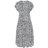 LASCANA Jerseykleid Shirtkleid Animalprint Schwarz/Beige 38