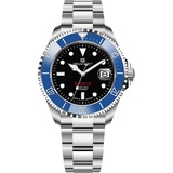 Gigandet Herren-Automatikuhr Sea Ground 300 Ceramic Date - Made in Germany - Keramiklünette - Saphirglas - Swiss Super Luminova - Edelstahl - 300m/30bar wasserdicht - Blau/Schwarz - G300-021M-C