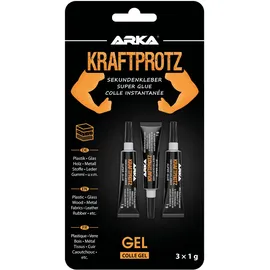 kraftprotz Sekundenkleber Gel 3 x 1 g