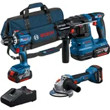 Bosch Akku-Combo Kit GSB 18V-45 + GBH 18V-22 + GWS 18V-8