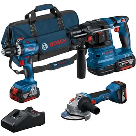 Bosch Akku-Combo Kit GSB 18V-45 + GBH 18V-22 + GWS 18V-8